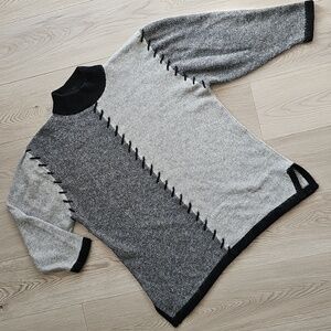 Braemar by Jeremy Scott Silk & Angora Wool Blend 3/4 Sleep Knit Sweater, Large